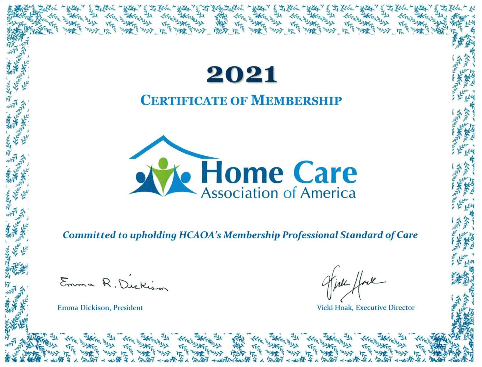 Home Care Association of America Colonial Home Care Services